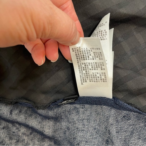 ATSURO TAYAMA Cardigan Size US 4 EUR 36 Open Front Linen Blend Blue/Black - Picture 11 of 13